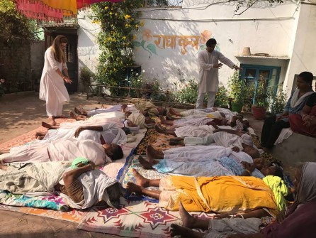 Divine Healing Grace on many Matajis in Vrindavan - march 2017 - 5