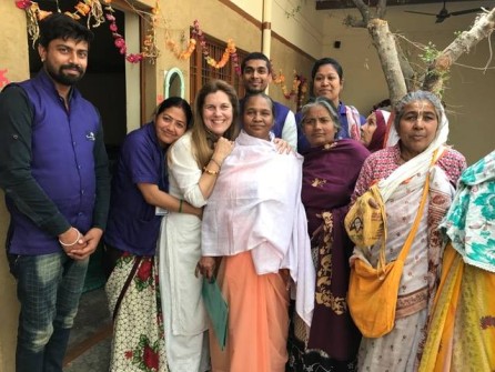 Divine Healing Grace on many Matajis in Vrindavan - march 2017 - 9